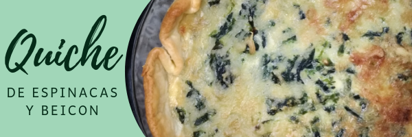 QUICHE de espinacas y bacón o beicon Receta Operación Camuflaje Verdura niños niñas peques