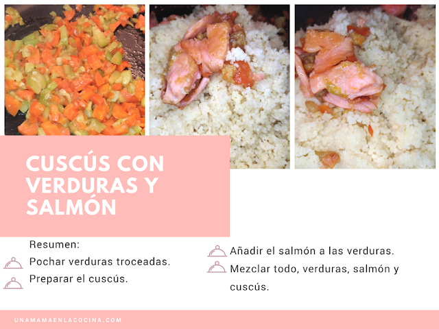 Receta de cuscús con verduras y salmón