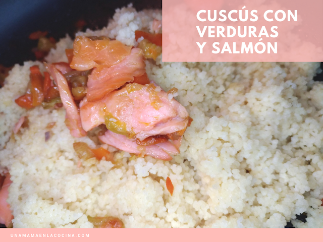 Cuscús con verduras y salmón