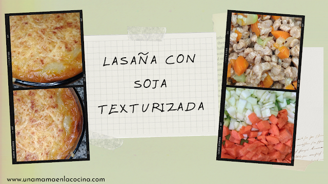 Lasaña con soja texturizada receta